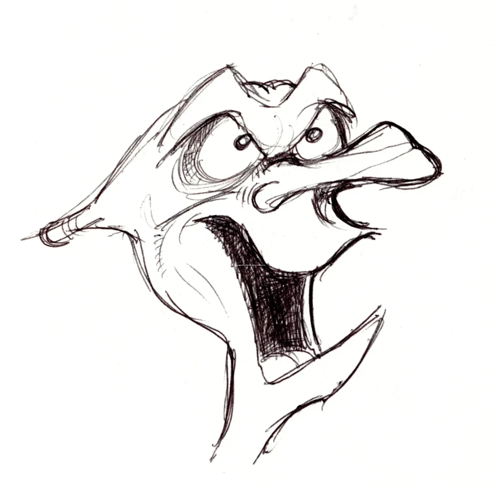 Ballpoint sketch of one the Ghostly Trio from the Harvey Casper comic books.